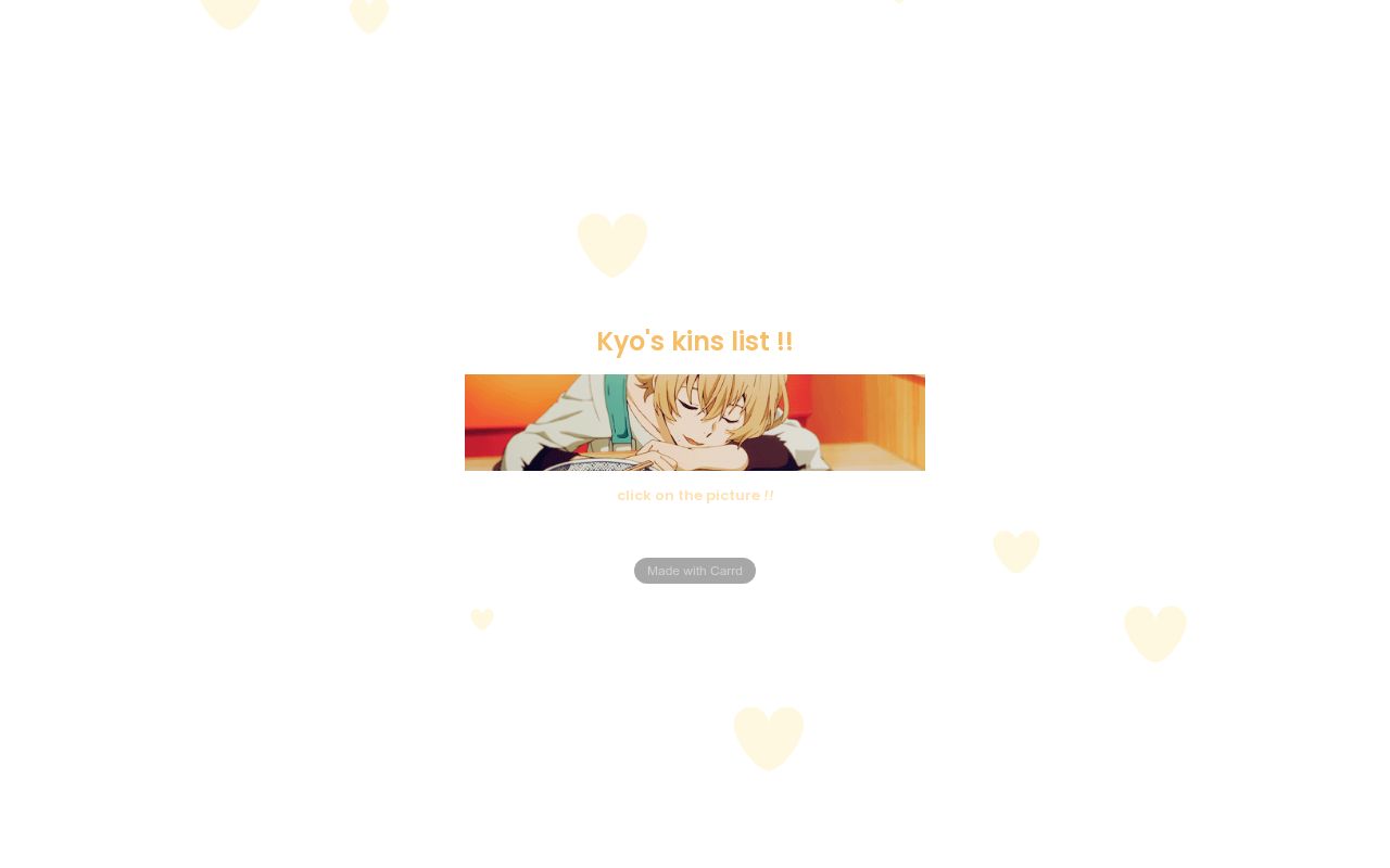 kyo's kin list
